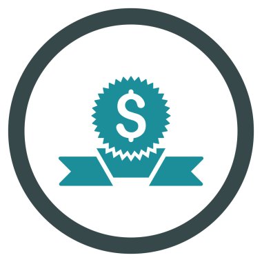 Bankacılık Ödülü düz yuvarlak vektör simgesi