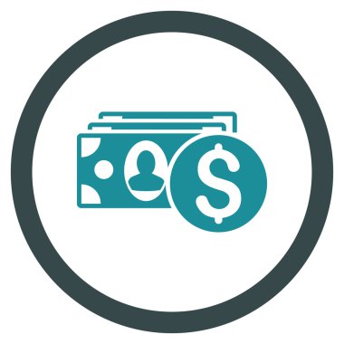 Nakit düz yuvarlak vektör simgesi