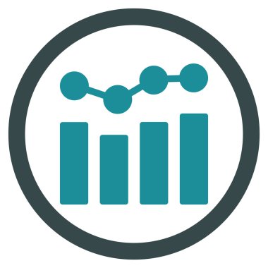 Düz yuvarlak vektör simge çizelgeleri