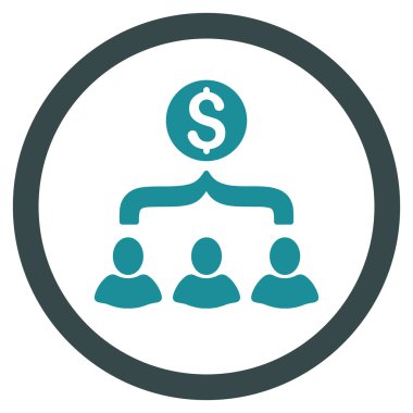 Satış Huni düz yuvarlak vektör simgesi