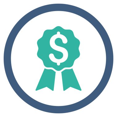 Bankacılık Ödülü düz yuvarlak vektör simgesi