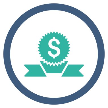 Bankacılık Ödülü düz yuvarlak vektör simgesi