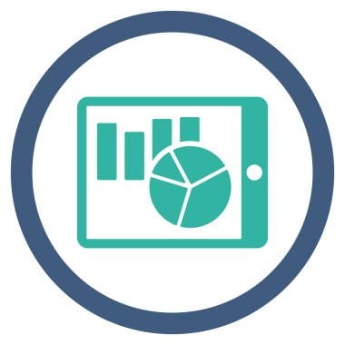 Pda düz yuvarlak vektör simge listeleri