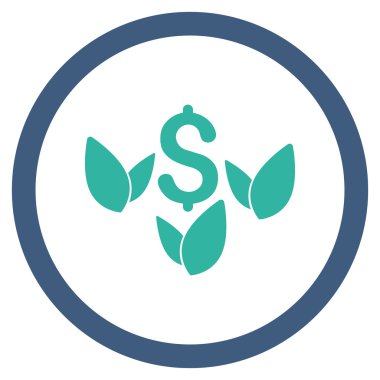 Tarım başlangıç düz yuvarlak vektör simgesi