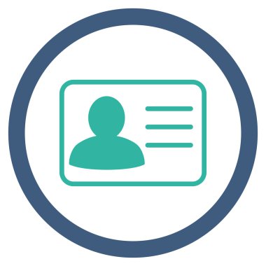 Hesap kartı düz yuvarlak vektör simgesi