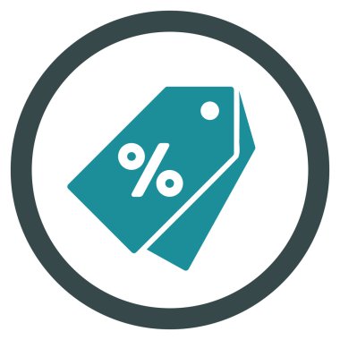 Etiketler düz yuvarlak vektör simgesi yüzde indirim