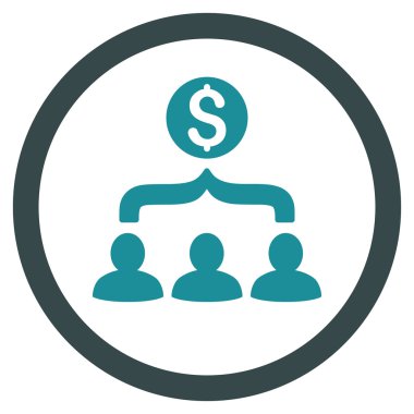 Satış Huni düz yuvarlak vektör simgesi