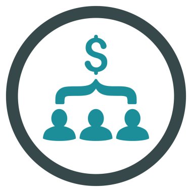 Satış Huni düz yuvarlak vektör simgesi