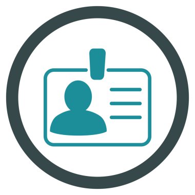 Kişisel rozet düz yuvarlak vektör simgesi