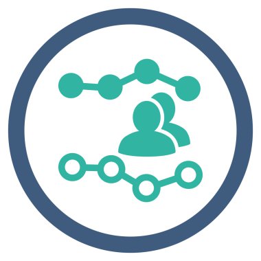 İnsanlar grafikler düz yuvarlak vektör simgesi