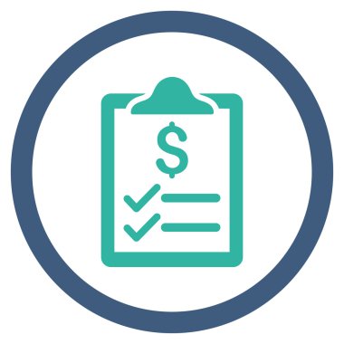 Fatura defteri düz yuvarlak vektör simgesi