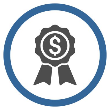 İş Ödülü düz yuvarlak vektör simgesi