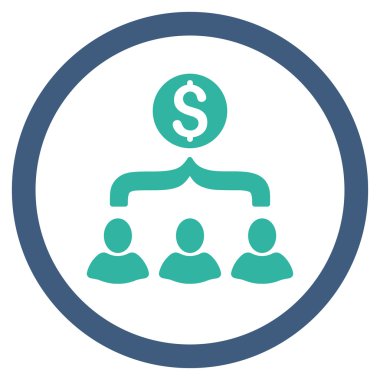 Satış Huni düz yuvarlak vektör simgesi