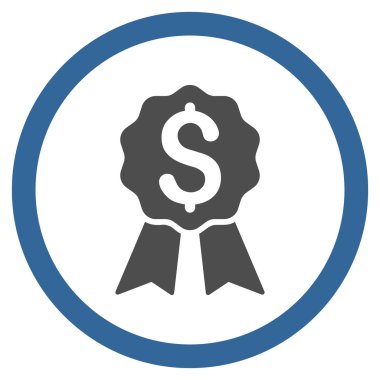 Bankacılık Ödülü düz yuvarlak vektör simgesi