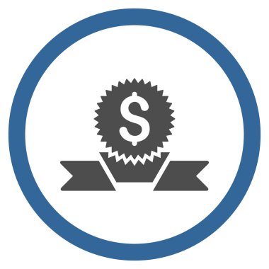 Bankacılık Ödülü düz yuvarlak vektör simgesi