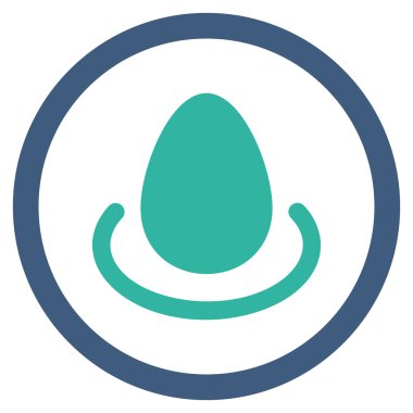 Mevduat yumurta düz yuvarlak vektör simgesi