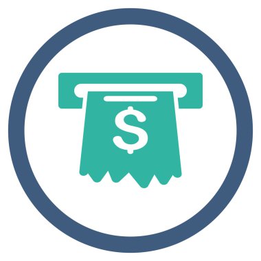 Para düz yuvarlak vektör simgesi