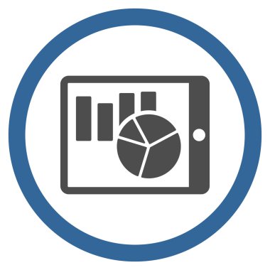 Pda düz yuvarlak vektör simge listeleri