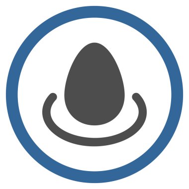 Mevduat yumurta düz yuvarlak vektör simgesi