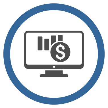 Düz yuvarlak vektör simge izleme satış listeleri