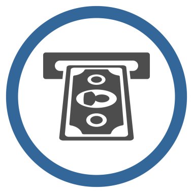 Ödeme Terminal düz yuvarlak vektör simgesi