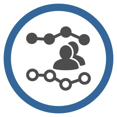 İnsanlar grafikler düz yuvarlak vektör simgesi