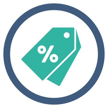 Etiketler düz yuvarlak vektör simgesi yüzde indirim