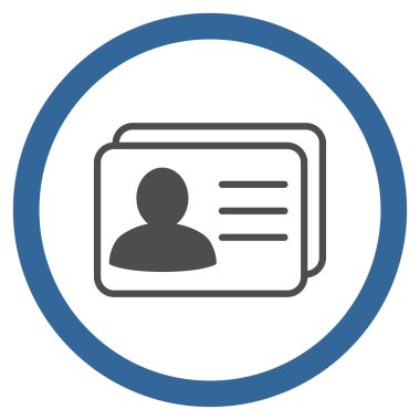 Hesap kartları düz yuvarlak vektör simgesi