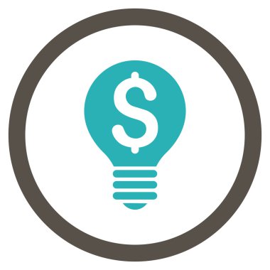 İş Patent ampul düz yuvarlak vektör simgesi