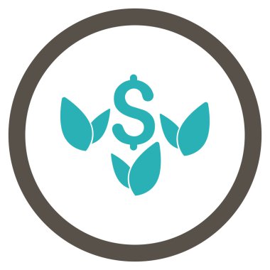 Tarım başlangıç düz yuvarlak vektör simgesi