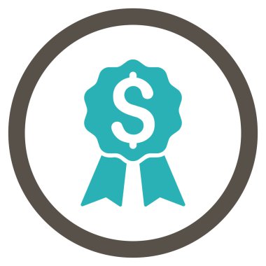 Bankacılık Ödülü düz yuvarlak vektör simgesi