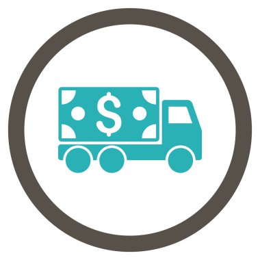 Nakit teslimat düz yuvarlak vektör simgesi