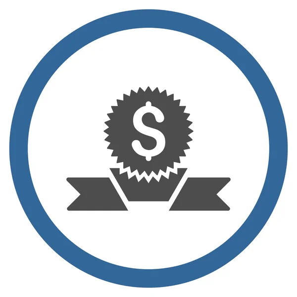 Banking Award plat afgeronde Vector Icon — Stockvector