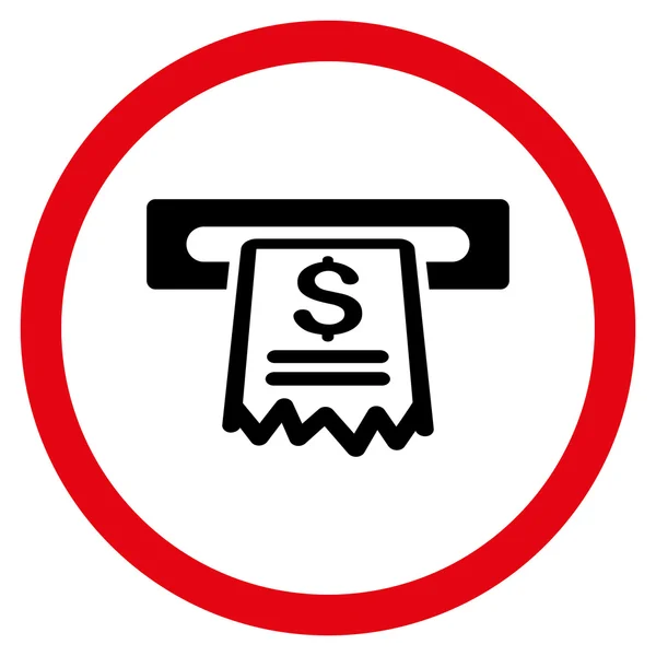 Kassenbon flach gerundet Vektor-Symbol — Stockvektor