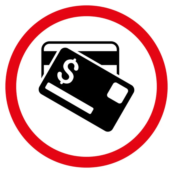 Cartões de Crédito Flat Rounded Vector Icon — Vetor de Stock