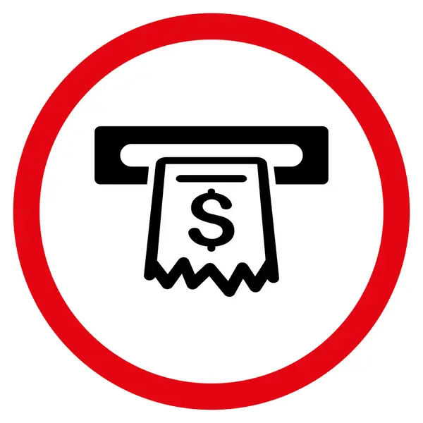 Ontvangst Terminal plat afgeronde Vector Icon — Stockvector