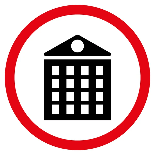 Multi-Storey House plana redondeada Vector icono — Vector de stock