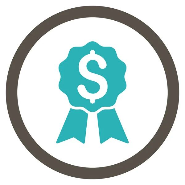 Banking Award plat afgeronde Vector Icon — Stockvector