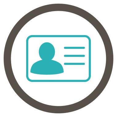 Hesap kartı düz yuvarlak vektör simgesi