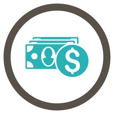 Nakit düz yuvarlak vektör simgesi