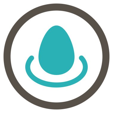 Mevduat yumurta düz yuvarlak vektör simgesi