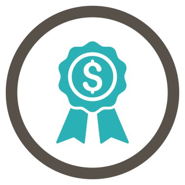 İş Ödülü düz yuvarlak vektör simgesi