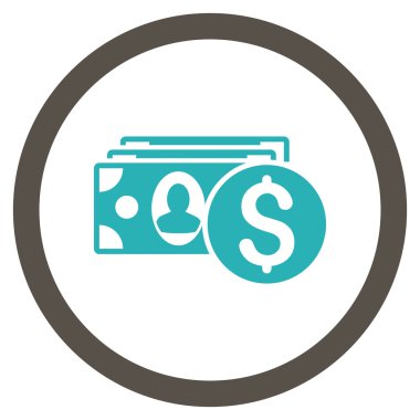 Nakit düz yuvarlak vektör simgesi