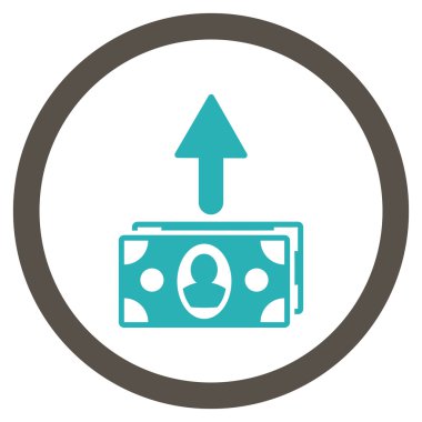 Banknot düz yuvarlak vektör simge harcamak