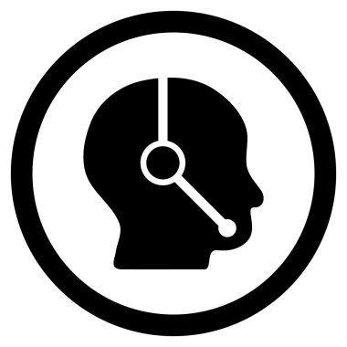 Çağrı Merkezi operatörü yuvarlak vektör simgesi