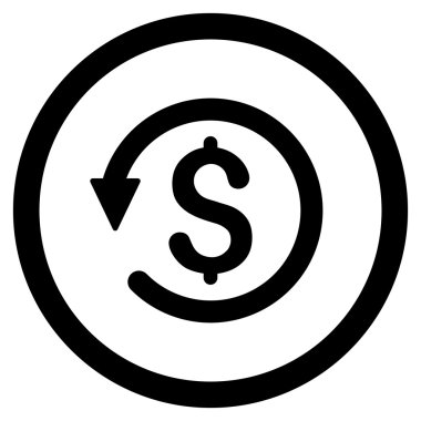 Ters ibraz yuvarlak vektör simgesi