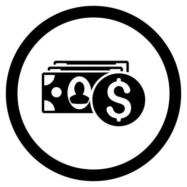 Nakit yuvarlak vektör simgesi