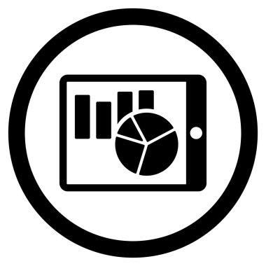 Pda yuvarlak vektör simge listeleri