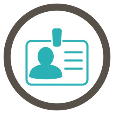 Kişisel rozet düz yuvarlak vektör simgesi