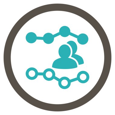 İnsanlar grafikler düz yuvarlak vektör simgesi